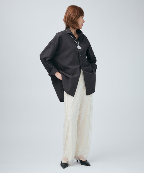 VERMEIL par iena（ヴェルメイユパーイエナ）の「TICCA ティッカ 別注スクエアビッグシャツ uni 0261401012（シャツ/ブラウス・レディース・A/ブラウン・FREE）」の3枚目の写真