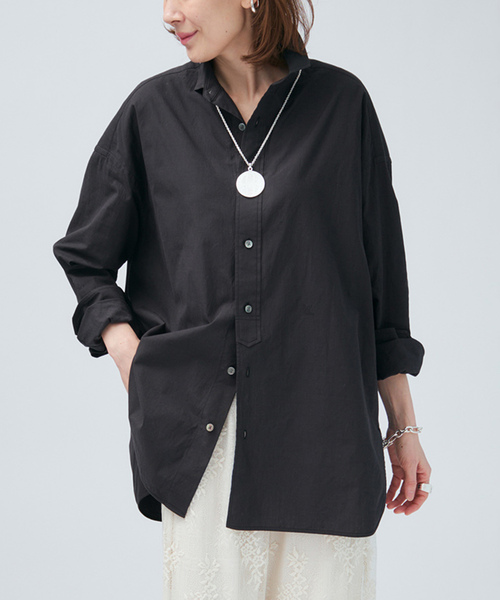 VERMEIL par iena（ヴェルメイユパーイエナ）の「TICCA ティッカ 別注スクエアビッグシャツ uni 0261401012（シャツ/ブラウス・レディース・A/ブラウン・FREE）」の5枚目の写真