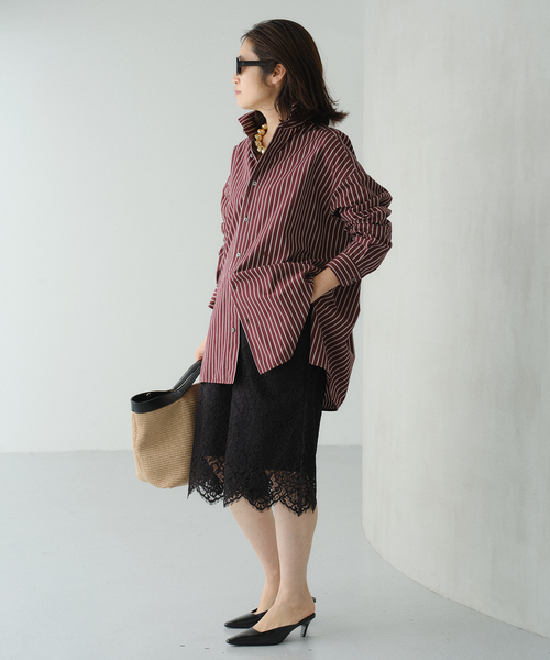 VERMEIL par iena（ヴェルメイユパーイエナ）の「TICCA ティッカ 別注スクエアビッグシャツ uni 0261401012（シャツ/ブラウス・レディース・A/ブラウン・FREE）」の10枚目の写真