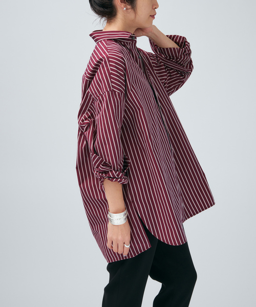 VERMEIL par iena（ヴェルメイユパーイエナ）の「TICCA ティッカ 別注スクエアビッグシャツ uni 0261401012（シャツ/ブラウス・レディース・A/ブラウン・FREE）」の18枚目の写真