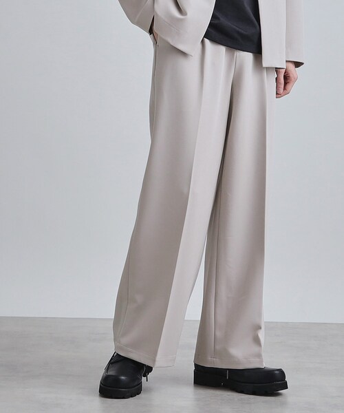 tk.TAKEO KIKUCHI（ティーケータケオキクチ）の「【セットアップ対応】360度ストレッチ ワイドストレートパンツ（その他パンツ・メンズ・ブルー/ブラック/ライトグレー・01/02/03）」の5枚目の写真