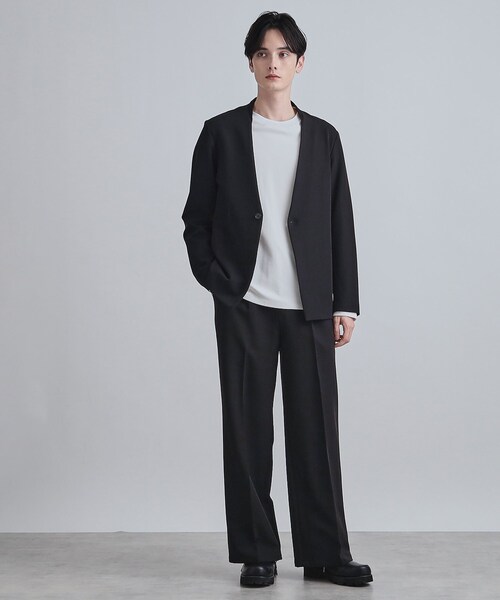 tk.TAKEO KIKUCHI（ティーケータケオキクチ）の「【セットアップ対応】360度ストレッチ ワイドストレートパンツ（その他パンツ・メンズ・ブルー/ブラック/ライトグレー・01/02/03）」の10枚目の写真