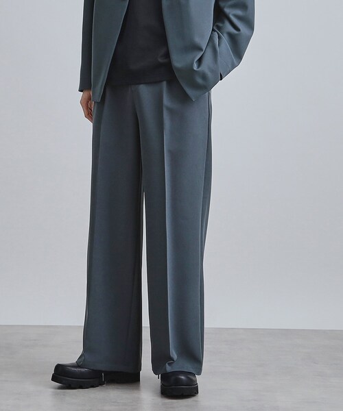 tk.TAKEO KIKUCHI（ティーケータケオキクチ）の「【セットアップ対応】360度ストレッチ ワイドストレートパンツ（その他パンツ・メンズ・ブルー/ブラック/ライトグレー・01/02/03）」の13枚目の写真