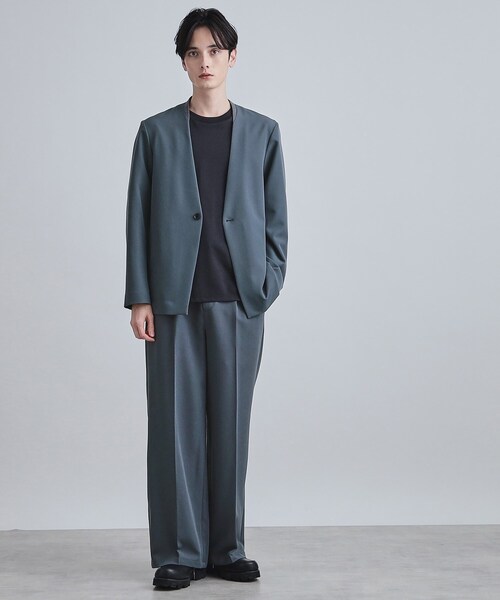 tk.TAKEO KIKUCHI（ティーケータケオキクチ）の「【セットアップ対応】360度ストレッチ ワイドストレートパンツ（その他パンツ・メンズ・ブルー/ブラック/ライトグレー・01/02/03）」の14枚目の写真