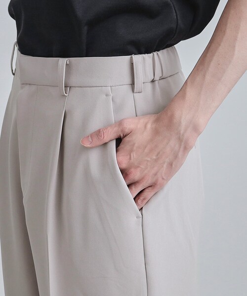 tk.TAKEO KIKUCHI（ティーケータケオキクチ）の「【セットアップ対応】360度ストレッチ ワイドストレートパンツ（その他パンツ・メンズ・ブルー/ブラック/ライトグレー・01/02/03）」の22枚目の写真