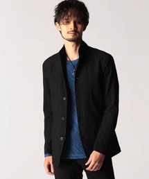 NICOLE CLUB FOR MEN | エステルクレープ スタンドカラーカヴァーオールジャケット(その他アウター)