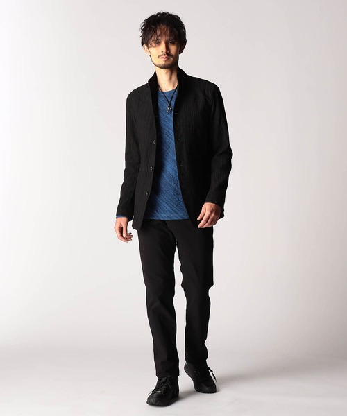 NICOLE CLUB FOR MEN（ニコルクラブフォーメン）の「エステルクレープ スタンドカラーカヴァーオールジャケット（その他アウター・メンズ・ブラック/ネイビー/ベージュ/シルバーグレー・XX-LARGE/X-LARGE/LARGE/MEDIUM）」の5枚目の写真