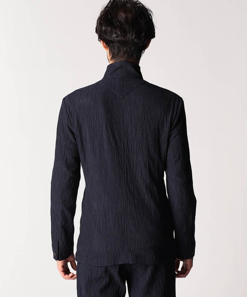 NICOLE CLUB FOR MEN（ニコルクラブフォーメン）の「エステルクレープ スタンドカラーカヴァーオールジャケット（その他アウター・メンズ・ブラック/ネイビー/ベージュ/シルバーグレー・XX-LARGE/X-LARGE/LARGE/MEDIUM）」の7枚目の写真