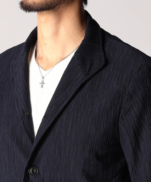 NICOLE CLUB FOR MEN（ニコルクラブフォーメン）の「エステルクレープ スタンドカラーカヴァーオールジャケット（その他アウター・メンズ・ブラック/ネイビー/ベージュ/シルバーグレー・XX-LARGE/X-LARGE/LARGE/MEDIUM）」の9枚目の写真