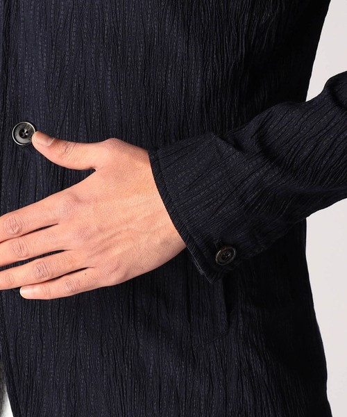 NICOLE CLUB FOR MEN（ニコルクラブフォーメン）の「エステルクレープ スタンドカラーカヴァーオールジャケット（その他アウター・メンズ・ブラック/ネイビー/ベージュ/シルバーグレー・XX-LARGE/X-LARGE/LARGE/MEDIUM）」の11枚目の写真