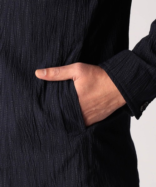 NICOLE CLUB FOR MEN（ニコルクラブフォーメン）の「エステルクレープ スタンドカラーカヴァーオールジャケット（その他アウター・メンズ・ブラック/ネイビー/ベージュ/シルバーグレー・XX-LARGE/X-LARGE/LARGE/MEDIUM）」の12枚目の写真