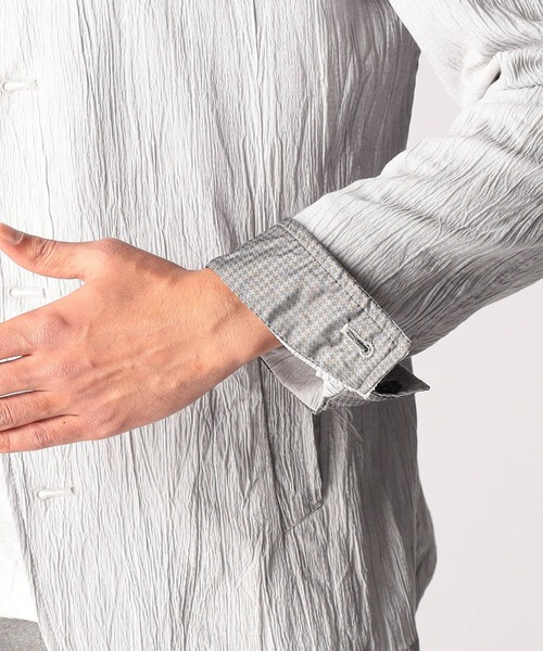 NICOLE CLUB FOR MEN（ニコルクラブフォーメン）の「エステルクレープ スタンドカラーカヴァーオールジャケット（その他アウター・メンズ・ブラック/ネイビー/ベージュ/シルバーグレー・XX-LARGE/X-LARGE/LARGE/MEDIUM）」の19枚目の写真