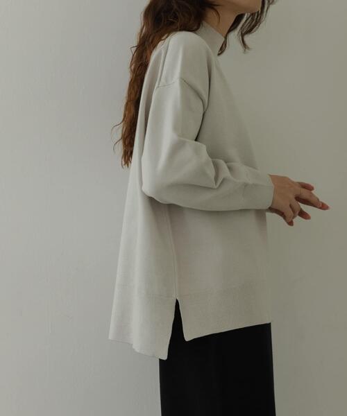 URBAN RESEARCH Sonny Label（アーバンリサーチサニーレーベル）の「『UR TECH』サイドスリットプルオーバー（ニット/セーター・レディース・ブラック/グレー/ミント・FREE）」の13枚目の写真