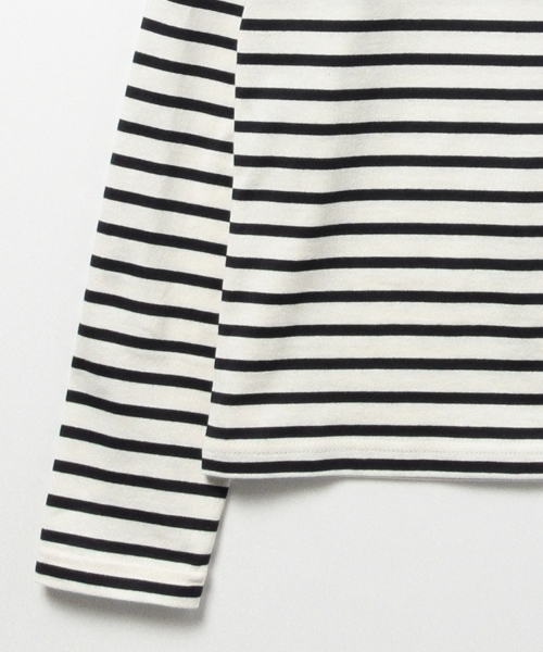 Ray BEAMS（レイビームス）の「Ray BEAMS / ボーダー ヨーク フリル クルーネック（Tシャツ/カットソー・レディース・オフホワイト/ネイビー・ONE SIZE）」の7枚目の写真