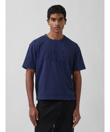 GAP（ギャップ）の「ヘビーウェイト リラックスフィット GAPロゴ クロップドTシャツ（Tシャツ/カットソー）」