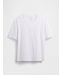 GAP（ギャップ）の「ヘビーウェイト リラックスフィット GAPロゴ クロップドTシャツ（Tシャツ/カットソー）」