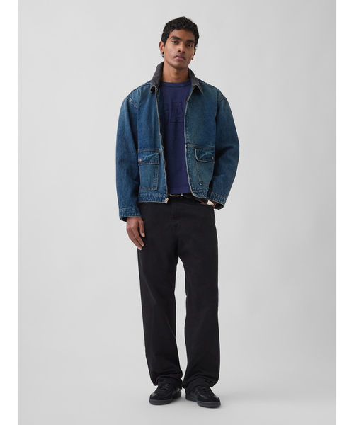 GAP(ギャップ)の「ヘビーウェイト リラックスフィット GAPロゴ クロップドTシャツ(Tシャツ/カットソー・メンズ・ホワイト/グリーン/ネイビー/ブラック/ブルー/ピンク・L/M/XS/S/XL)」の11枚目の写真