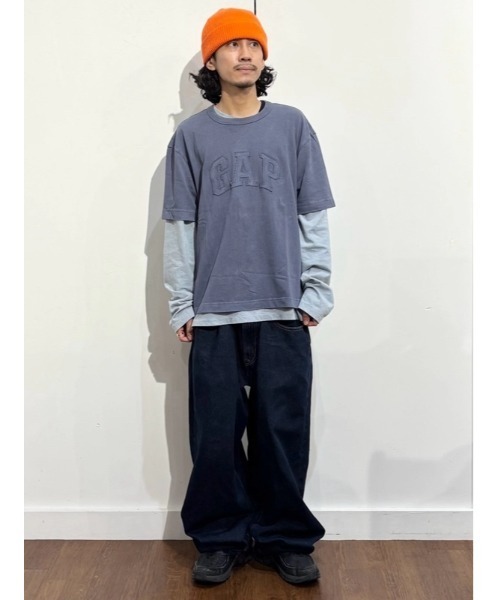 GAP(ギャップ)の「ヘビーウェイト リラックスフィット GAPロゴ クロップドTシャツ(Tシャツ/カットソー・メンズ・ホワイト/グリーン/ネイビー/ブラック/ブルー/ピンク・L/M/XS/S/XL)」の22枚目の写真