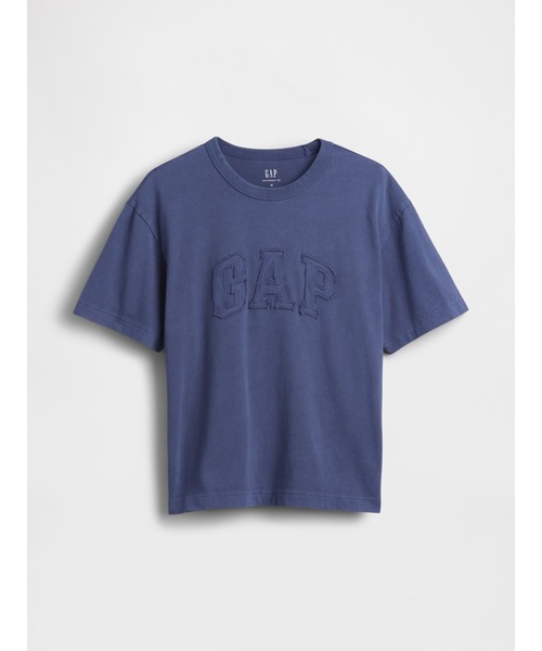 GAP(ギャップ)の「ヘビーウェイト リラックスフィット GAPロゴ クロップドTシャツ(Tシャツ/カットソー・メンズ・ホワイト/グリーン/ネイビー/ブラック/ブルー/ピンク・L/M/XS/S/XL)」の7枚目の写真