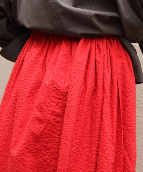 DANTON(ダントン)の「DANTON/ダントン ローンリンクルスカート LAWN WRINKLE SKIRT DT-F0086 UKK(スカート・レディース・イエロー/レッド・38)」の5枚目の写真