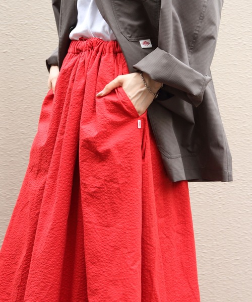 DANTON(ダントン)の「DANTON/ダントン ローンリンクルスカート LAWN WRINKLE SKIRT DT-F0086 UKK(スカート・レディース・イエロー/レッド・38)」の4枚目の写真