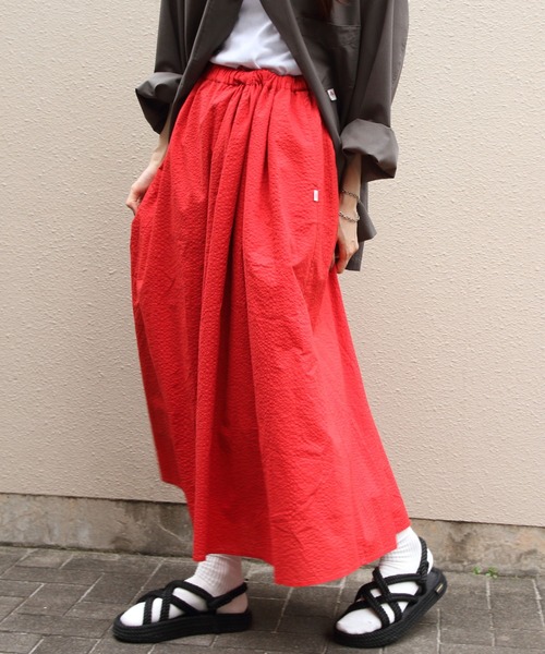 DANTON(ダントン)の「DANTON/ダントン ローンリンクルスカート LAWN WRINKLE SKIRT DT-F0086 UKK(スカート・レディース・イエロー/レッド・38)」の7枚目の写真
