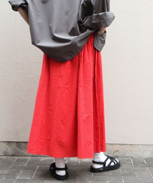 DANTON(ダントン)の「DANTON/ダントン ローンリンクルスカート LAWN WRINKLE SKIRT DT-F0086 UKK(スカート・レディース・イエロー/レッド・38)」の9枚目の写真