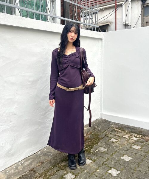 MIMI MONDE(ミミモンド)の「Lace hoodie dress(Purple)(ワンピース・レディース・その他・FREE)」の5枚目の写真