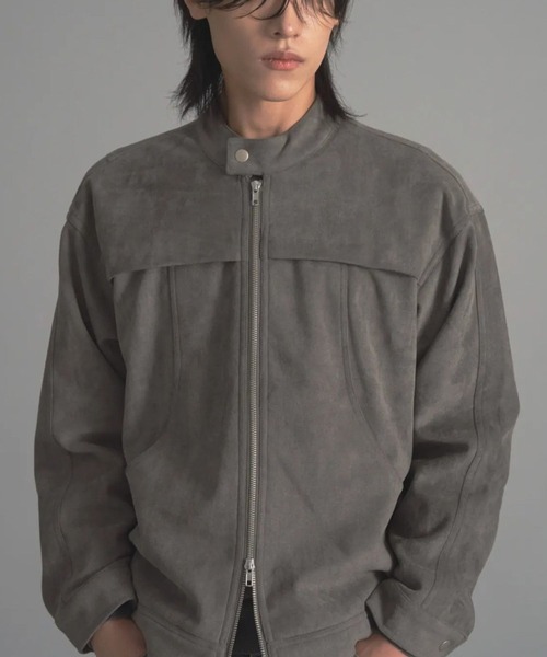 And Again(アンドアゲイン)の「And Again/スエードBiker ブルゾン(ブルゾン・メンズ・チャコール/ブラウン/ブラック・FREE)」の1枚目の写真