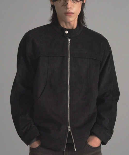 And Again(アンドアゲイン)の「And Again/スエードBiker ブルゾン(ブルゾン・メンズ・チャコール/ブラウン/ブラック・FREE)」の2枚目の写真
