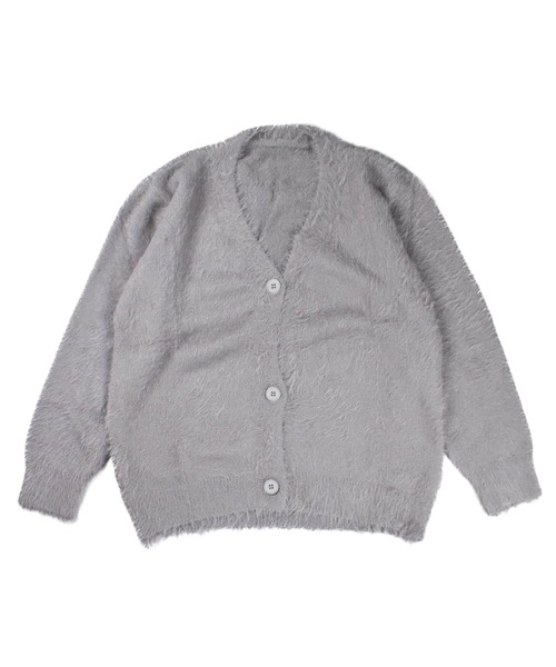 SWITCH BY ARCH（スイッチバイアーチ）の「★SWITCH by ARCH★Shaggy 編み Knit Cardigan（カーディガン/ボレロ・レディース・グレイッシュベージュ/アイボリー・FREE）」の3枚目の写真