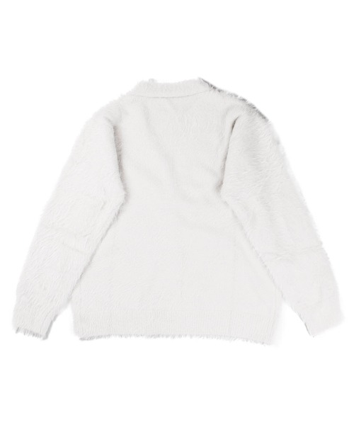 SWITCH BY ARCH（スイッチバイアーチ）の「★SWITCH by ARCH★Shaggy 編み Knit Cardigan（カーディガン/ボレロ・レディース・グレイッシュベージュ/アイボリー・FREE）」の10枚目の写真