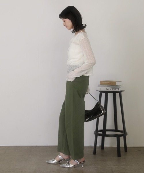 shetila（シェティラ）の「コットンツイルコクーンベイカーパンツ（チノパンツ・レディース・ベージュ/アイボリー/ブラック/カーキ・M）」の10枚目の写真