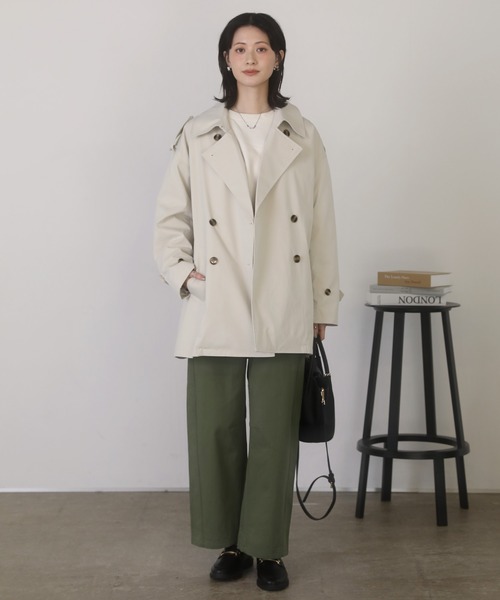 shetila（シェティラ）の「コットンツイルコクーンベイカーパンツ（チノパンツ・レディース・ベージュ/アイボリー/ブラック/カーキ・M）」の12枚目の写真