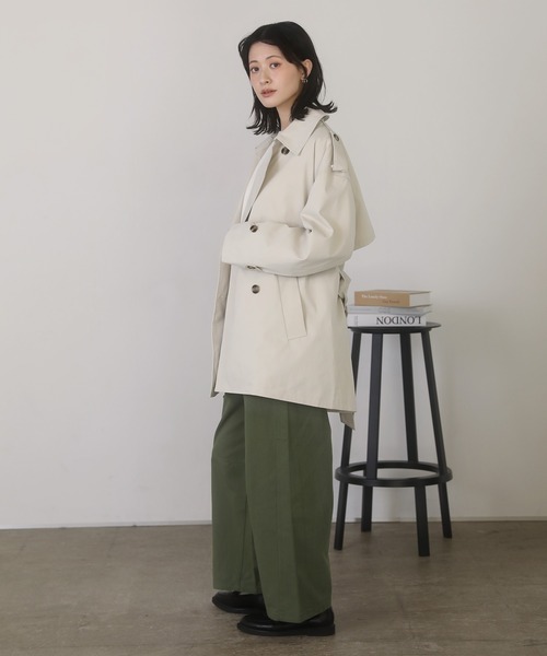 shetila（シェティラ）の「コットンツイルコクーンベイカーパンツ（チノパンツ・レディース・ベージュ/アイボリー/ブラック/カーキ・M）」の14枚目の写真