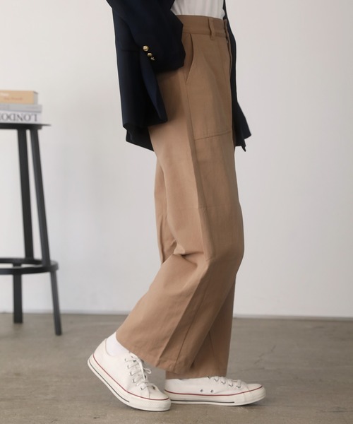 shetila（シェティラ）の「コットンツイルコクーンベイカーパンツ（チノパンツ・レディース・ベージュ/アイボリー/ブラック/カーキ・M）」の18枚目の写真