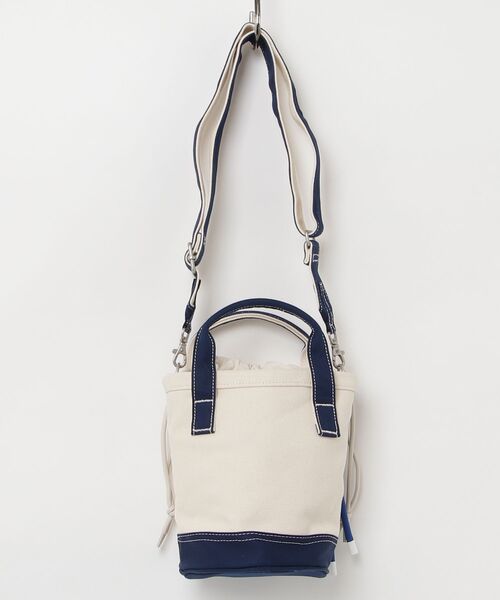 Onitsuka Tiger（オニツカタイガー）の「MINI CANVAS TOTE / ミニキャンバストート（トートバッグ・レディース・ホワイト系/ホワイト×ピンク・OS）」の11枚目の写真