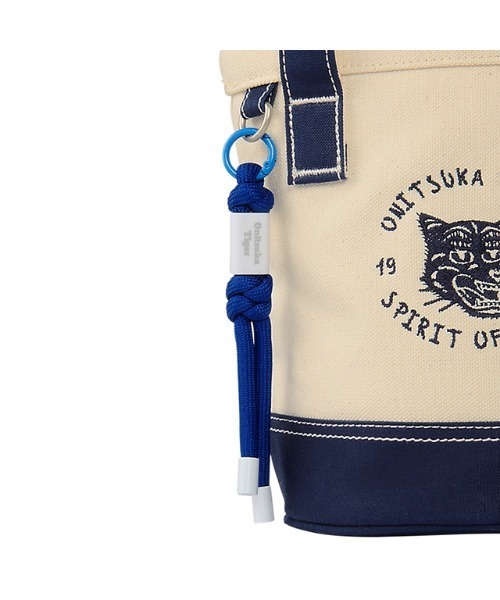 Onitsuka Tiger（オニツカタイガー）の「MINI CANVAS TOTE / ミニキャンバストート（トートバッグ・レディース・ホワイト系/ホワイト×ピンク・OS）」の9枚目の写真