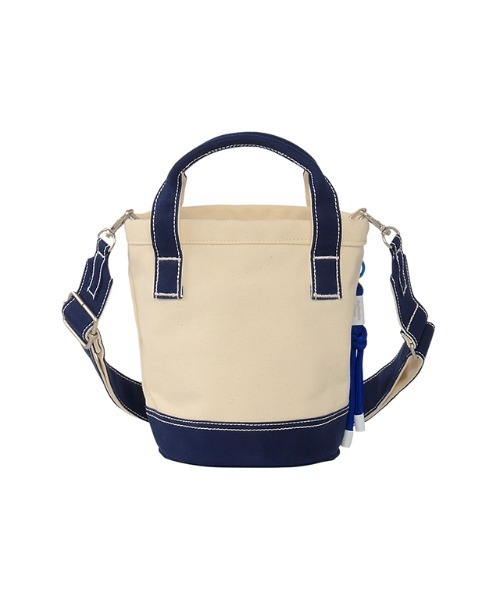 Onitsuka Tiger（オニツカタイガー）の「MINI CANVAS TOTE / ミニキャンバストート（トートバッグ・レディース・ホワイト系/ホワイト×ピンク・OS）」の7枚目の写真