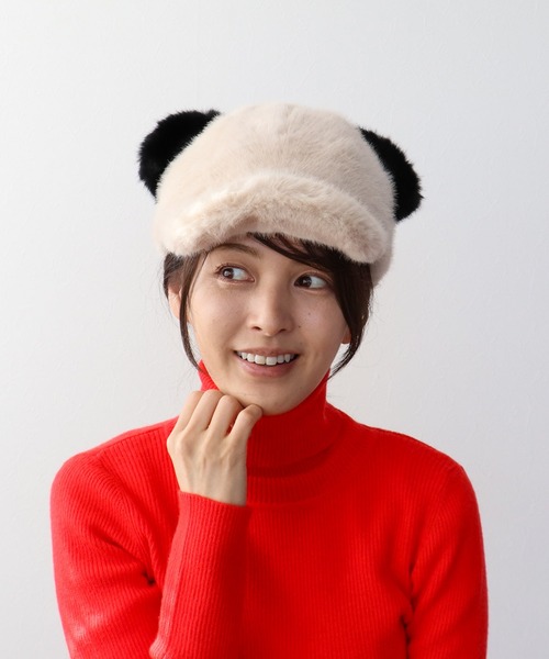 Three Four Time（ｽﾘｰﾌｫｰﾀｲﾑ）の「PANDAフェイクファーCAP（キャップ・レディース・その他2/その他1・FREE）」の7枚目の写真