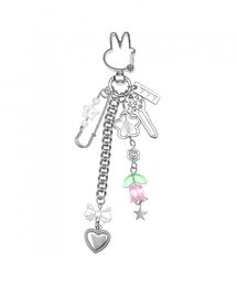 VVV（ブイブイブイ）の「ハートリボンチューリップラビットキーホルダー（チャーム）」