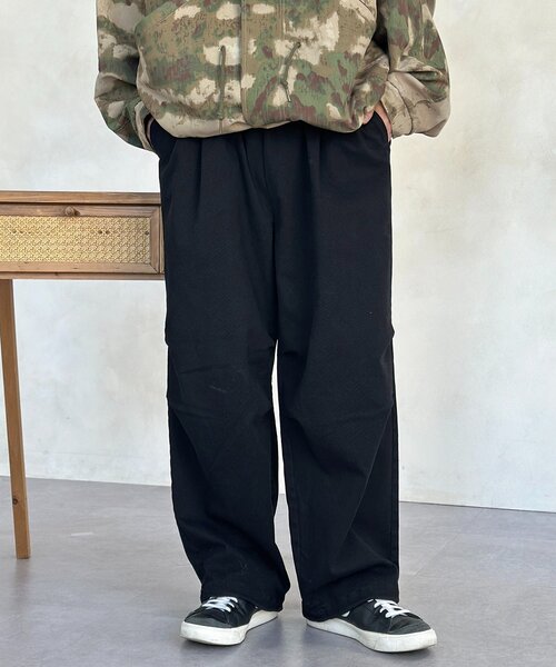 CPCM(シーピーシーエム)の「ストレッチツイルニータックパンツ(その他パンツ・メンズ・ネイビー/ブラック/アイボリー/カーキ・MEDIUM/LARGE)」の3枚目の写真