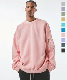 ATTENTIONROW（アテンションロー）の「レトロma-1ヴィンテージピグメントオーバーフィットマンツーマン（10色）（スウェット）」
