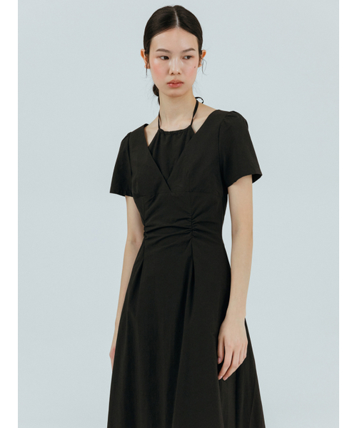ETMON(エトモン)の「Halter-Neck Shirring Dress, Black(ワンピース・レディース・その他・S/M)」の3枚目の写真