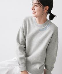 Dessin | 【ユニセックス/洗える】ロゴ刺繍入りコットンジャカード(ニット/セーター)