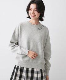 Dessin | 【ユニセックス/洗える】ロゴ刺繍入りコットンジャカード(ニット/セーター)