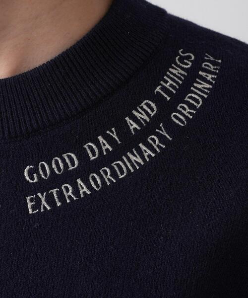 Dessin（デッサン）の「【ユニセックス/洗える】ロゴ刺繍入りコットンジャカード（ニット/セーター・レディース・グレー系4/グレー/ネイビー・02/01/00/05/04/03）」の11枚目の写真