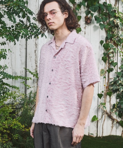 CASPER JOHN(キャスパージョン)の「Fringe sheer shirts/フリンジシアーシャツ(シャツ/ブラウス・メンズ・ブラック/グリーン/ライトグレー/ピンク・MEDIUM/LARGE/SMALL/X-SMALL)」の11枚目の写真
