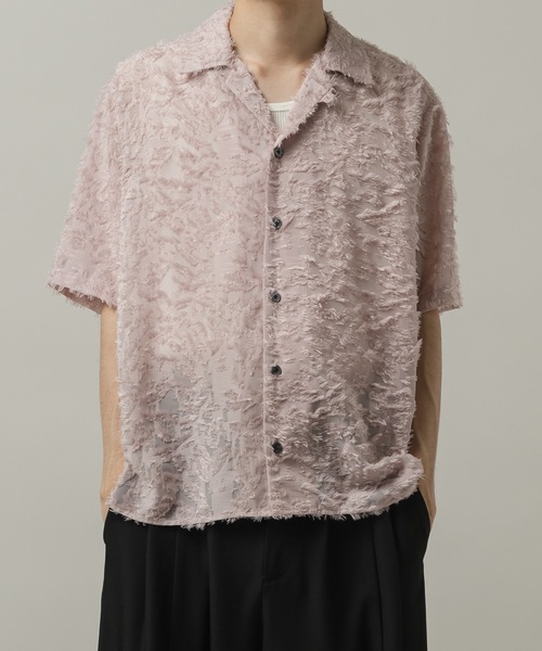 CASPER JOHN(キャスパージョン)の「Fringe sheer shirts/フリンジシアーシャツ(シャツ/ブラウス・メンズ・ブラック/グリーン/ライトグレー/ピンク・MEDIUM/LARGE/SMALL/X-SMALL)」の20枚目の写真