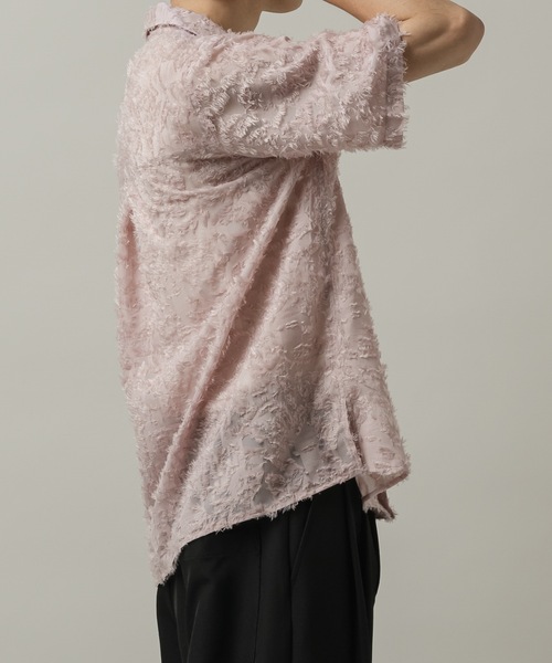 CASPER JOHN(キャスパージョン)の「Fringe sheer shirts/フリンジシアーシャツ(シャツ/ブラウス・メンズ・ブラック/グリーン/ライトグレー/ピンク・MEDIUM/LARGE/SMALL/X-SMALL)」の21枚目の写真